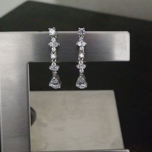 Fake diamond dress earrings